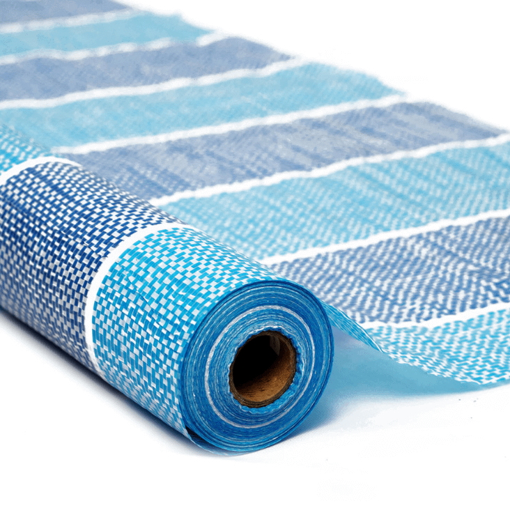 Terpal Plastik Strip - Biru / Putih 1.8 x 50 Meter